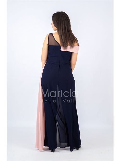 Tuta bicolore con strass PAOLA FORTI | PF507BLU